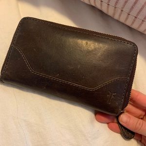 Frye zip around phone wallet